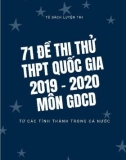 71 đề thi thử THPT Quốc gia 2020 môn GDCD