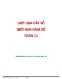 Giới hạn dãy số - Giới hạn hàm số Toán 11