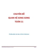 Chuyên đề Quan hệ song song Toán 11