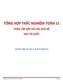 Tổng hợp trắc nghiệm Toán 11 toàn tập đầy đủ các chủ đề hay