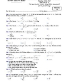Đề thi thử kỳ thi THPT Quốc gia lần I năm học 2016-2017 môn Toán - Trường THPT Ngô Sỹ Liên (Mã đề thi 132)