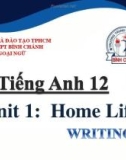 Bài giảng Tiếng Anh lớp 12 Unit 1: Home life (Writing) - Trường THPT Bình Chánh-