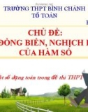 Bài giảng Giải tích lớp 12: Sự đồng biến, nghịch biến của hàm số - Trường THPT Bình Chánh