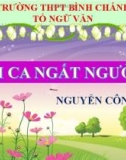 Bài giảng Ngữ văn lớp 11: Bài ca ngất ngưởng - Trường THPT Bình Chánh