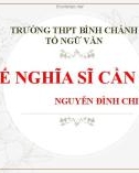 Bài giảng Ngữ văn lớp 11: Văn tế nghĩa sĩ Cần Giuộc - Trường THPT Bình Chánh