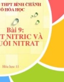 Bài giảng Hóa học lớp 11 bài 9: Axit nitric và muối nitrat - Trường THPT Bình Chánh