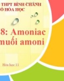 Bài giảng Hóa học lớp 11 bài 8: Amoniac và muối amoni - Trường THPT Bình Chánh