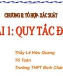 Bài giảng Đại số lớp 11: Quy tắc đếm - Trường THPT Bình Chánh