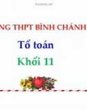 Bài giảng Đại số lớp 11: Dãy số - Trường THPT Bình Chánh