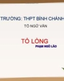 Bài giảng Ngữ văn lớp 10: Bài thơ Tỏ lòng - Trường THPT Bình Chánh