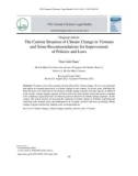 Thực trạng biến đổi khí hậu tại Việt Nam và một số kiến nghị hoàn thiện chính sách, pháp luật