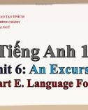 Bài giảng Tiếng Anh lớp 10 Unit 6: An Excursion (Language Focus) - Trường THPT Bình Chánh