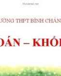 Bài giảng Đại số lớp 10: Hàm số - Trường THPT Bình Chánh