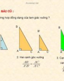 Bài giảng Hình học lớp 9 - Tiết 1: Một số hệ thức về cạnh và đường cao trong tam giác vuông