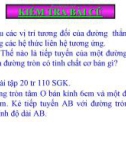 Bài giảng Hình học lớp 9 - Tiết 26: Dấu hiệu nhận biết tiếp tuyến của đường tròn