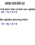 Bài giảng Đại số lớp 9 - Tiết 58: Luyện tập