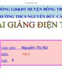 Bài giảng Vật lí lớp 9 bài 2: Điện trở của dây dẫn - Định luật ôm