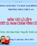 Bài giảng Vật lí lớp 9 - Tiết 22: Nam châm vĩnh cửu