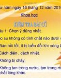 Bài giảng Khoa học lớp 5: Chất dẻo