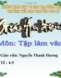 Bài giảng Tiếng Việt lớp 4: Tập làm văn - Cấu tạo bài văn miêu tả đồ vật