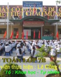 Bài giảng Toán lớp 7: Chương 2 bài 1 - Đại lượng tỉ lệ thuận