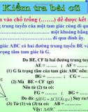 Bài giảng Hình học lớp 7 - Tiết 54: Luyện tập Tính chất ba trung tuyến của tam giác