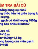 Bài giảng Vật lí lớp 6 - Tiết 11: Khối lượng riêng