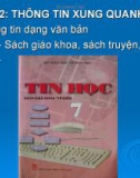 Bài giảng Tin học lớp 3 bài 2: Thông tin xung quanh ta