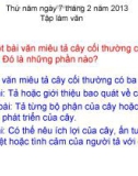 Bài giảng Tiếng Việt lớp 4: Tập làm văn - Đoạn văn trong bài văn miêu tả cây cối