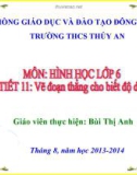 Bài giảng Hình học lớp 6 - Tiết 11: Vẽ đoạn thẳng cho biết độ dài