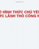 Bài giảng môn Địa lí lớp 10 bài 33: Một số hình thức chủ yếu của tổ chức lãnh thổ công nghiệp