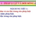 Bài giảng GDCD lớp 12 bài 1: Pháp luật và đời sống (Tiết 1)