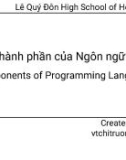 Bài giảng Tin học lớp 11 bài 2: Các thành phần của ngôn ngữ lập trình