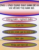 Bài giảng Giải tích lớp 12: Chương 1 - Ứng dụng đạo hàm để khảo sát và vẽ đồ thị hàm số