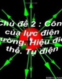 Bài giảng Vật lí lớp 11: Chủ đề 2 - Công của lực điện trường. Hiệu điện thế. Tụ điện