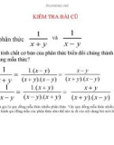 Bài giảng Đại số lớp 8 - Tiết 26: Quy đồng mẫu thức nhiều phân thức