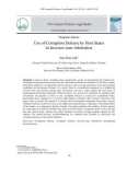 Use of corruption defense by host states in investor-state arbitration