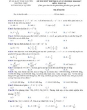 Đề thi thử THPT Quốc gia năm 2017 môn Toán lần 2 - Trường THPT Lương Ngọc Quyến - Mã đề 012