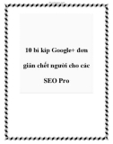 10 bí kíp Google+ đơn giản chết người cho các SEO Pro