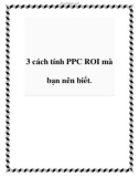 3 cách tính PPC ROI mà bạn nên biết.