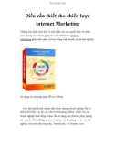 Điều cần thiết cho chiến lược Internet Marketing