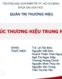 CẤU TRÚC THƯƠNG HIỆU TRUNG NGUYÊN