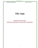 Tiểu luận: ĐÀM PHÁN VỀ CÔNG VIỆC GIỮA NHÀ TUYỂN DỤNG