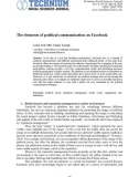 The elements of political communication on Facebook