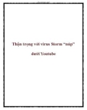 Thận trọng với virus Storm 'núp' dưới Youtube