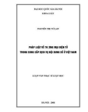 Luận văn Thạc sĩ Luật học: Pháp luật về thương mại điện tử trong cung cấp dịch vụ nội dung số ở Việt Nam