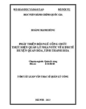 Tóm tắt Luận văn Thạc sĩ Quản lý công: Phát triển đội ngũ công chức thực hiện quản lý nhà nước về kinh tế huyện Quan Hóa, tỉnh Thanh Hóa