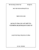 Luận văn Thạc sĩ Quản lý công: Quản lý công tác lưu trữ của Văn phòng Bộ Kế hoạch và Đầu tư