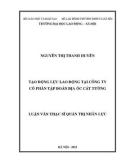 Luận văn Thạc sĩ Quản trị nhân lực: Tạo động lực lao động tại Công ty Cổ phần tập đoàn địa ốc Cát Tường