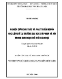 Luận văn Thạc sĩ Khoa học Thư viện: Nghiên cứu khai thác và phát triển nguồn học liệu số tại trường Đại học Sư phạm Hà Nội trong giai đoạn đổi mới giáo dục